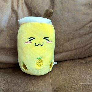 Pineapple boba stuffed toy. Cute squeezable and squishy toy.